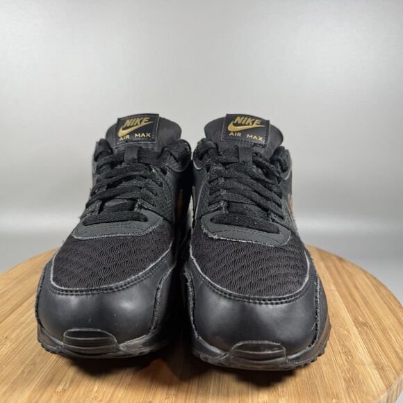 S Nike Air Max 90 Essential Black Metallic Gold US Men's Size 7.5 AV7894-00 - Picture 2 of 8